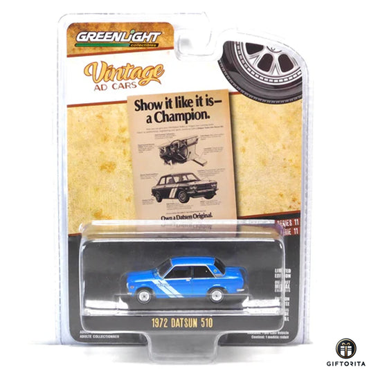 Greenlight Die Cast 1:64 (P00981) - Vintage Ad Cars - 1972 Datsun 510