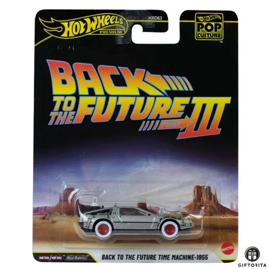 Hot Wheels Premium Single – Pop Culture - Back To The Future Time Machine - 1955 - Silver