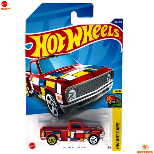 Hot Wheels Regular – 69 Chevy Pickup – 4/10 & 108/250 -Red