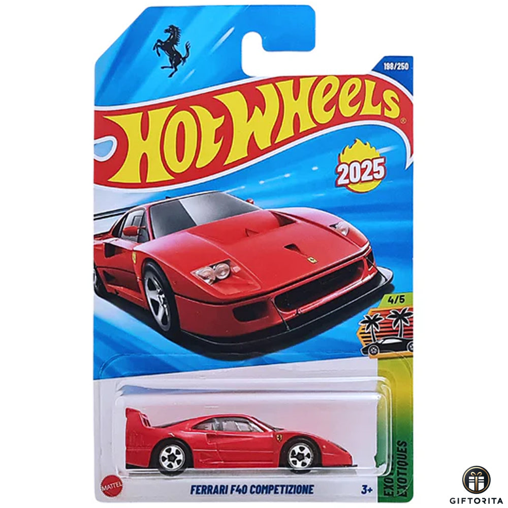 Hot Wheels Regular - Ferrari F40 Competizione - 4/5 & 198 - Red (P01698)