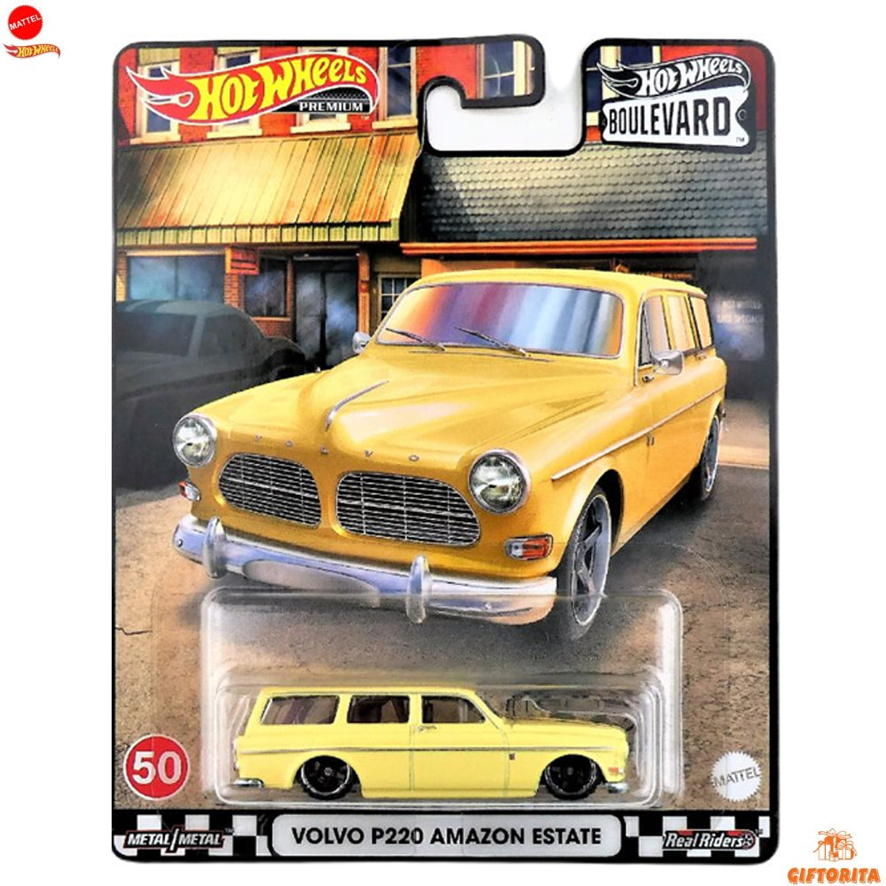 Hot Wheels Premium Single 1 – Boulevard 50 – Volvo P220 Amazon Estate – Yellow