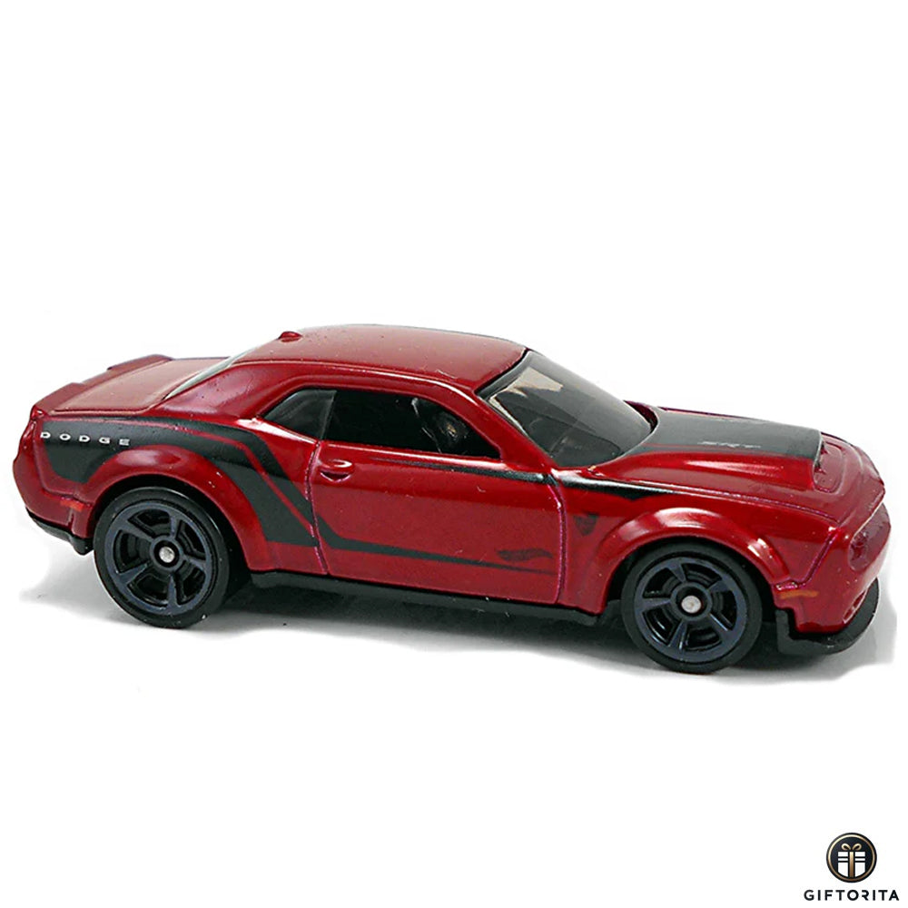 Hot Wheels Regular (LOOSE) P01211 – 18 Dodge Challenger SRT Demon – 2/10 & 194/250 – Red (CARD AVAILABLE)