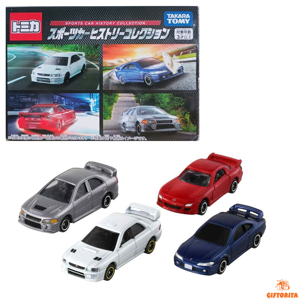 Tomica Premium – TOMICA Sports Car History Collection Set Silvia S15 Evolution IV RX-7 WRX 2022