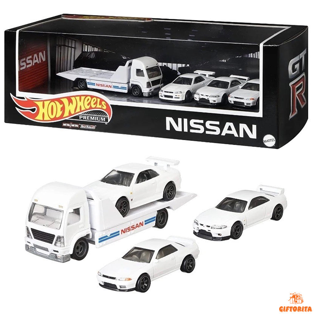 Hot Wheels 4 Pack Diorama Set P00014 – 2023 Hot wheels Premium Diorama Garage box # Nissan