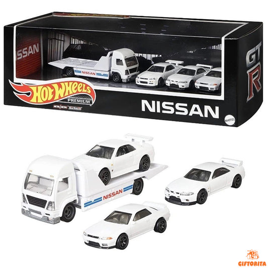 Hot Wheels 4 Pack Diorama Set P00014 – 2023 Hot wheels Premium Diorama Garage box # Nissan