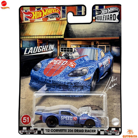 Hot Wheels Premium Single 1 – Boulevard 51 – 12 Corvette Z06 Drag Racer -Blue