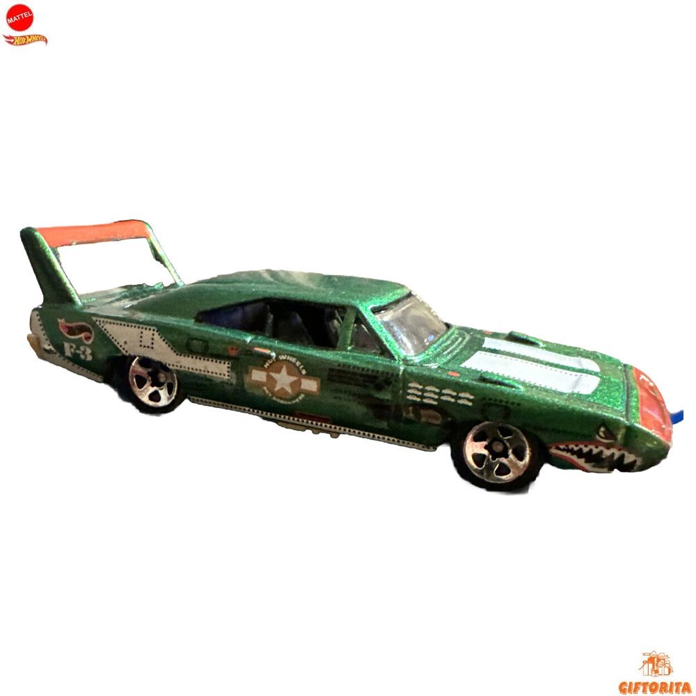 Hot Wheels Regular (LOOSE) P01211 – 1970 Dodge Charger Daytona – Flyin Aces Series – #1Of 4 Car – Green (CARD AVAILABLE)