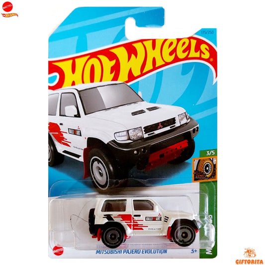 Hot Wheels Regular – Mitsubishi Pajero Evolution – 3/5 & 175/250 – White