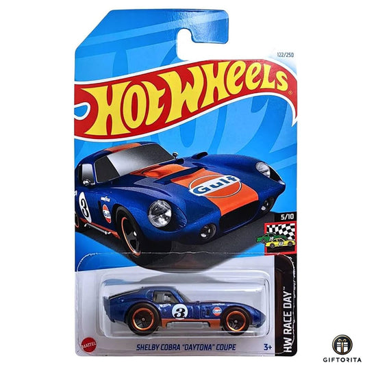 Hot Wheels Regular – Shelby Cobra Daytona Coupe – 5/10 & 122/250 –  Blue (Gulf)