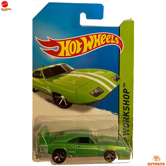 Hot Wheels Regular (LOOSE) P01211 – 69 Dodge Charger Daytona – 234/250 – Green White Liner (CARD AVAILABLE)