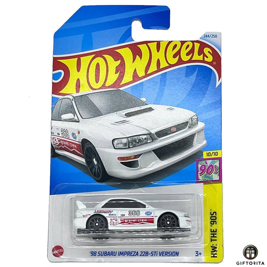 Hot Wheels Regular - 98 subaru impreza 22b -sti version -10/10 & 244/250 - White