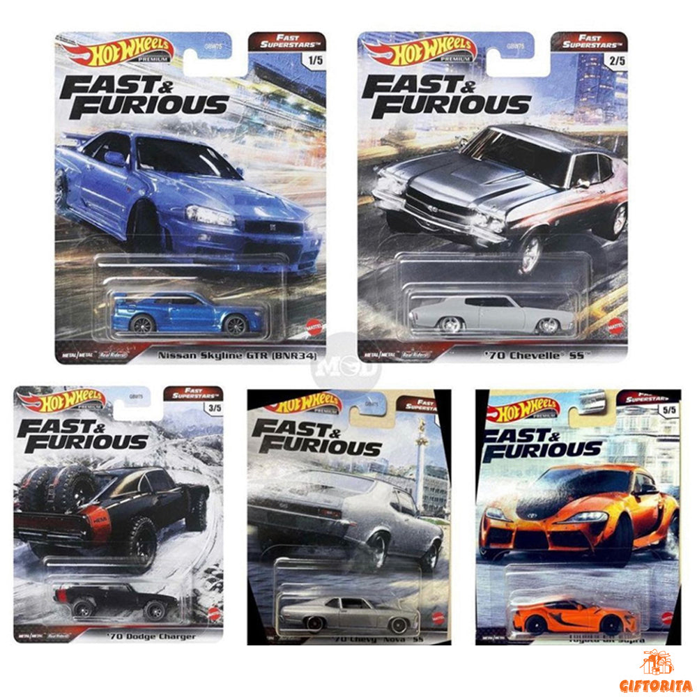 Hot Wheels Premium (P01197) – Fast & Furious – Fast Superstars Set Of 5 Car