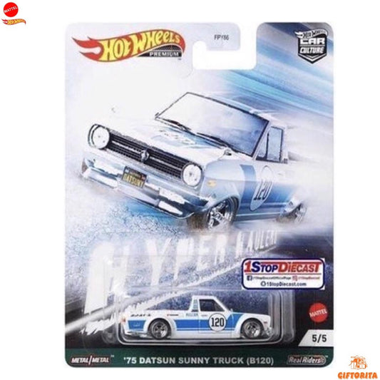 Hot Wheels Premium Single 1 – Car Culture – 75 Datsun Sunny Truck (B120) White 5/5