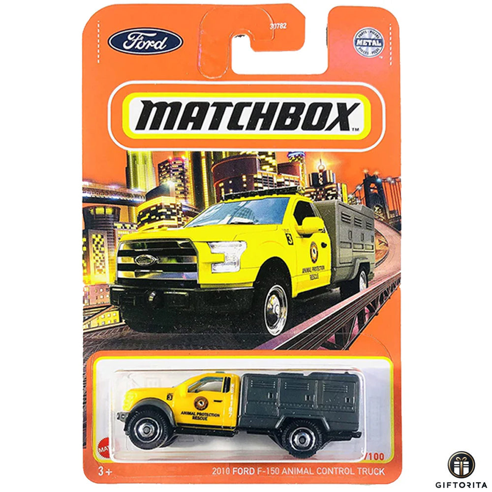 Matchbox Regular Card 2  (P00015)  – 2010 Ford F-150 Animal Control Truck – 72/100 – yellow