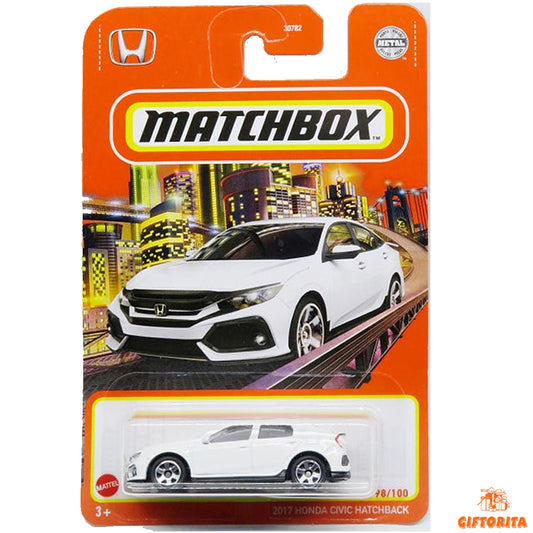Matchbox Regular Card 2  (P00015)  – 2017 Honda Civic Hatchback – White – 98/100