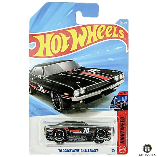 Hot Wheels Regular - 70 Dodge Hemi Challenger - 4/10 & 36/250 - Black
