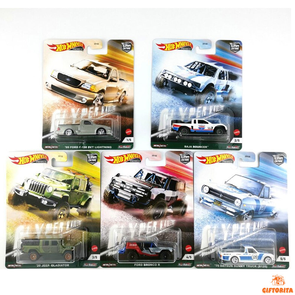 Hot Wheels Premium (P01200) – Car Culture – 2021 Case F Hyper Haulers Set Of 5 Cars