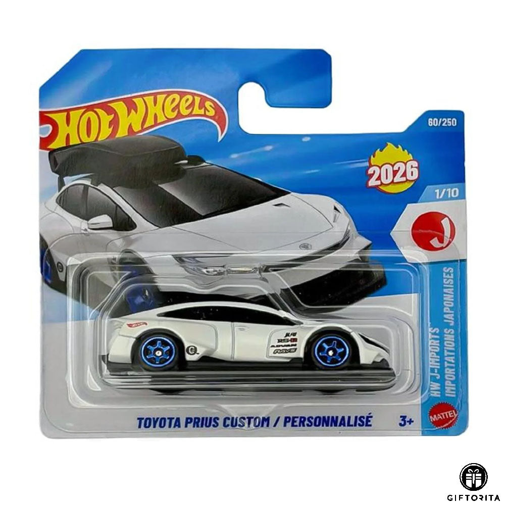Hot Wheels Regular Short Card – TOYOTA PRIUS CUSTOM / PERSONNALISE - 1/10 & 60/250- White