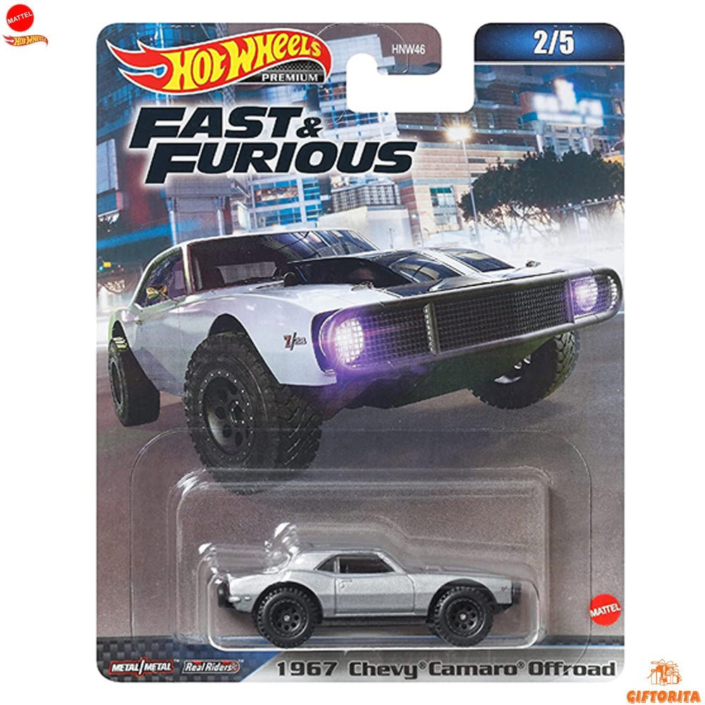 Hot Wheels Premium Single 1 – Fast & Furious – 1967 Chevy Camaro Offroad – 2/5 – Grey