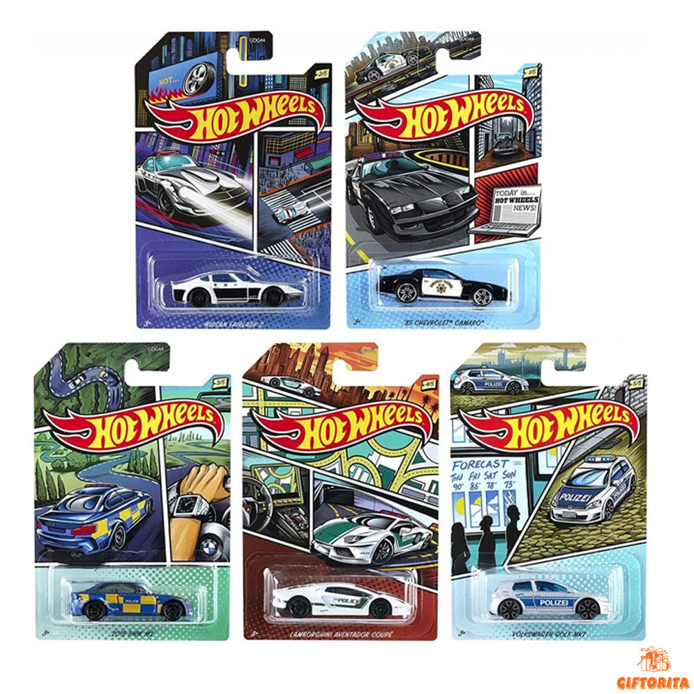 Hot Wheels Regular (P01188) – Police 5 Pcs Set