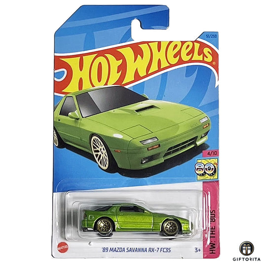 Hot Wheels Regular - 89 Mazda Savana RX-7 FC35 - 4/10 & 51/250 - Green