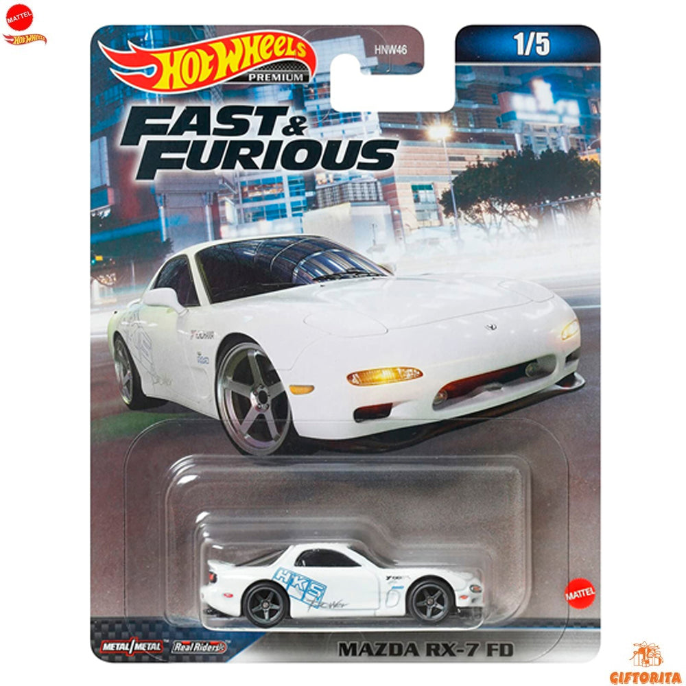 Hot Wheels Premium Single 1 – Fast & Furious – Mazda RX-7 FD – 1/5 – White