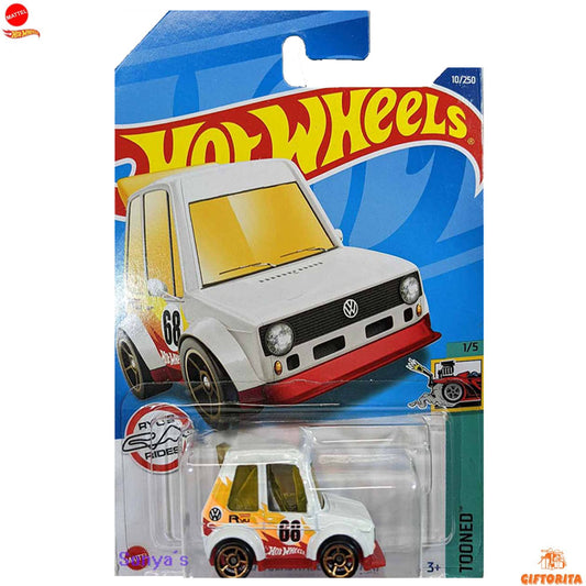 HOT WHEELS REGULAR – TOONED VOLKSWAGEN GOLF MK1 - 1/5 & 10/250 - WHITE