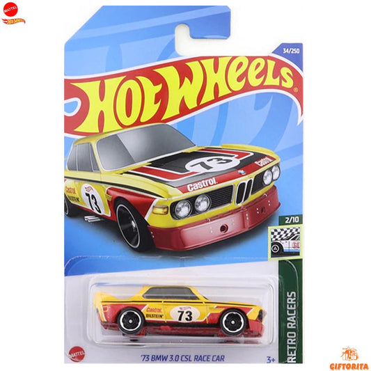 Hot Wheels Regular BMW - 73 BMW 3.0 CSL race car 2/10 and 34/250 Yellow