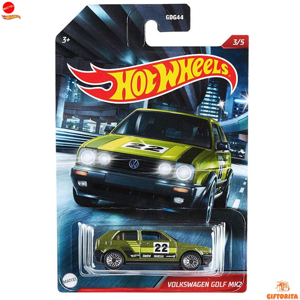 Hot Wheels Regular – Volkswagen Golf MK2 - Street Racers - 3/5 - Green