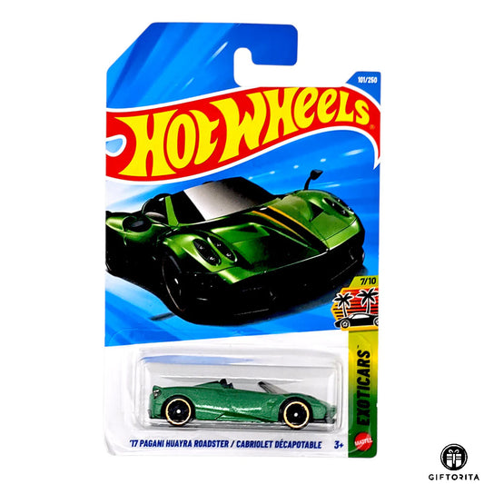 Hot Wheels Regular Pagani - '17 Pagani Huayra Roadster / Cabriolet Decapotable - 7/10 & - 101/250 - Green