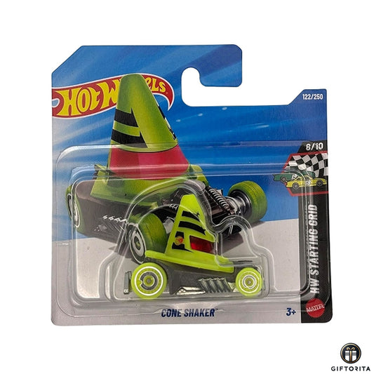 Hot Wheels Regular Short Card – Cone Shaker (Treasure Hunt) - 8/10 & 122/250 - Green