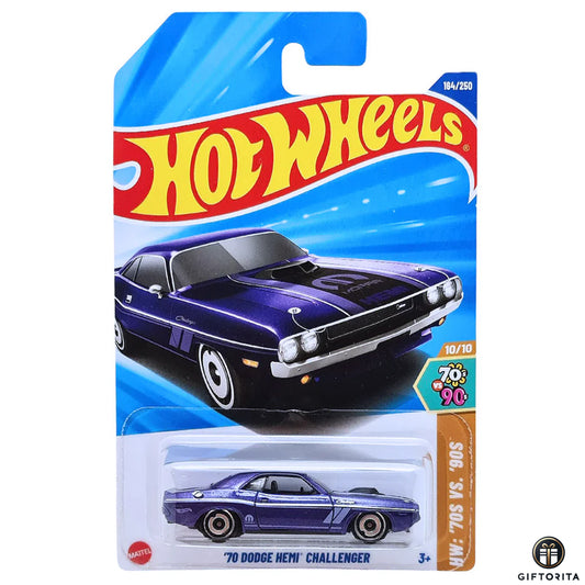 Hot Wheels Regular - 70 Dodge Hemi Challenger - 10/10 & 184/250 - Purple