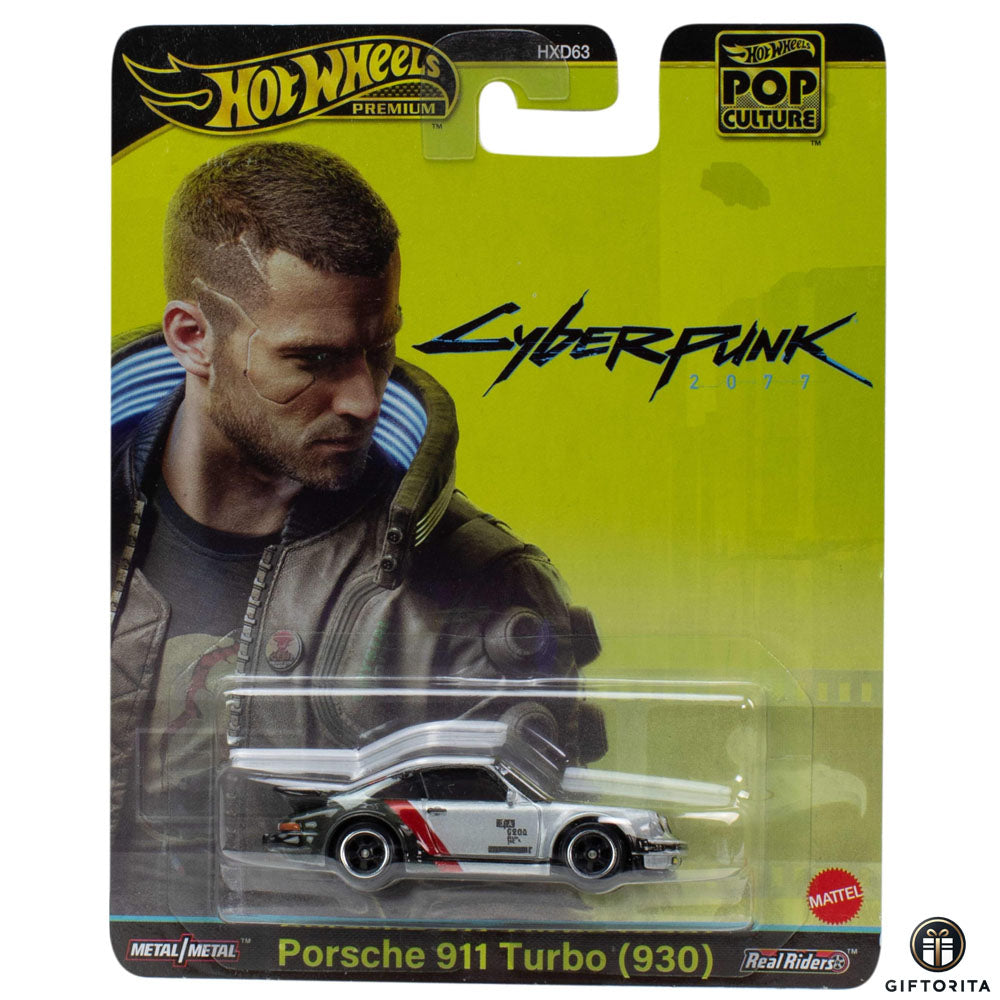 Hot Wheels Premium Single – Pop Culture # Cyberpunk - Porsche 911 Turbo (930) - Silver