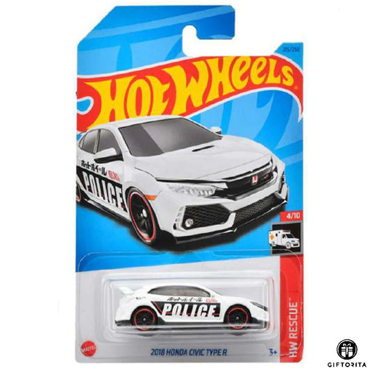 Hot Wheels Regular 1 – 2018 Honda Civic Type R – 4/10 & 215/250 – White