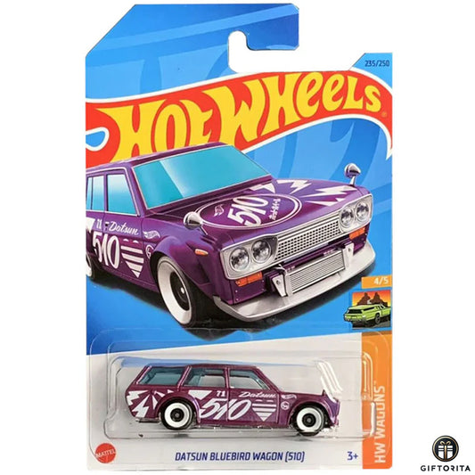 Hot Wheels Regular Datsun - Datsun Bluebird Wagon (510) – 4/5 & 235/250 – Violet