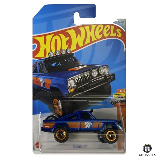 Hot Wheels Regular Jeep – 73 Jeep J10 –  4/10 & 91/250  –  Blue