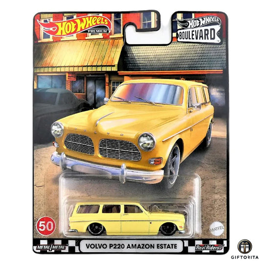 Hot Wheels Premium Single 1 – Boulevard 50 – Volvo P220 Amazon Estate – Yellow