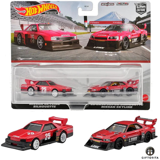 Hot Wheels Premium 2 Pack Set (P00009) – CAR CULTURE – NISSAN SKYLINE SILHOUETTE AND LB-ER34 SUPER SILHOUETTE NISSAN SKYLINE