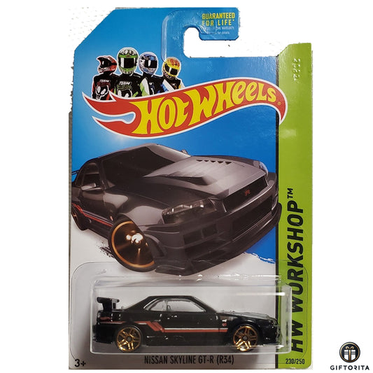 Hot Wheels Regular Nissan - Nissan Skyline GT-R (R34) - 230/250 - Black