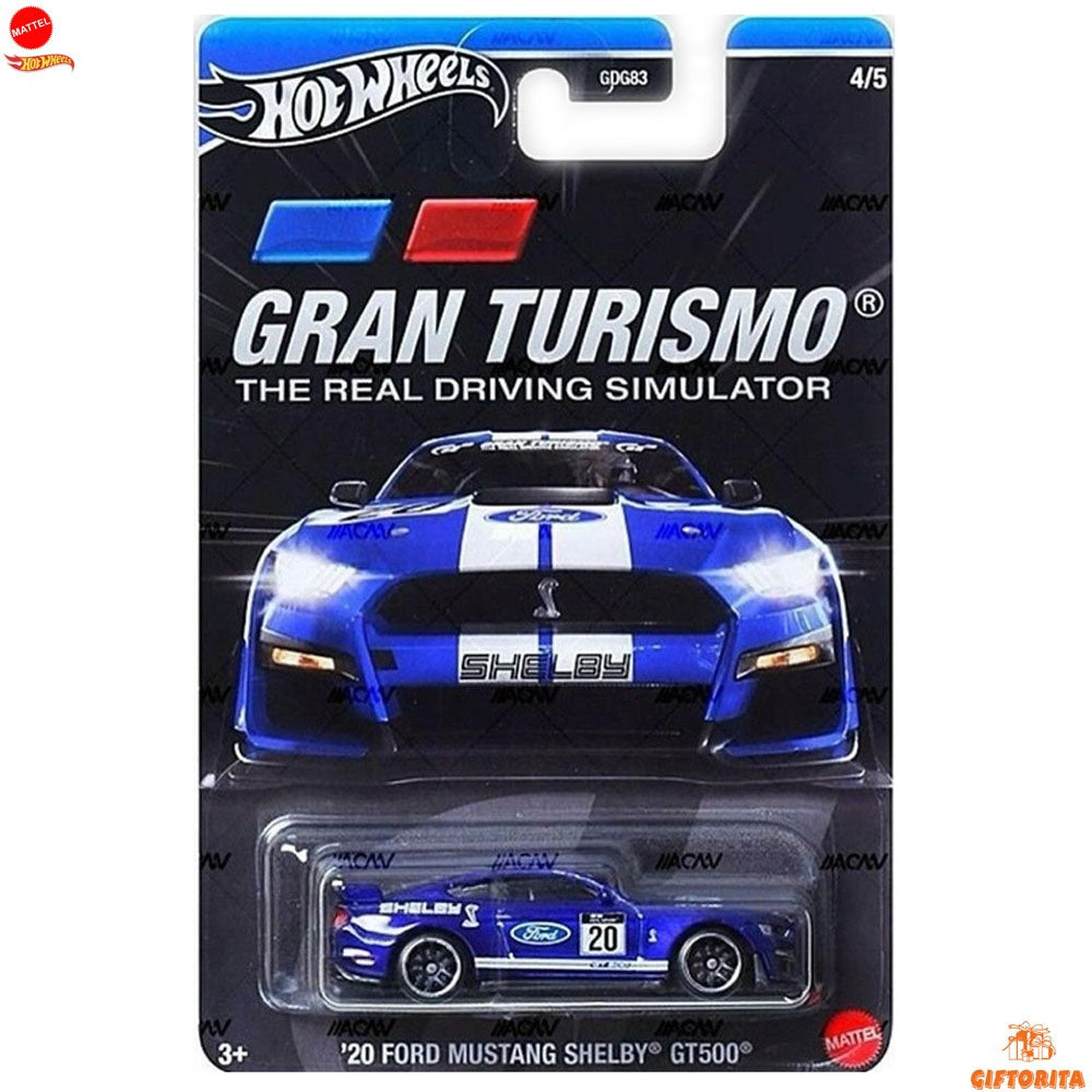 Hot Wheels Regular Ford – 20 Ford Mustang Shelby GT500 – Gran Turismo – 4/5 – Blue