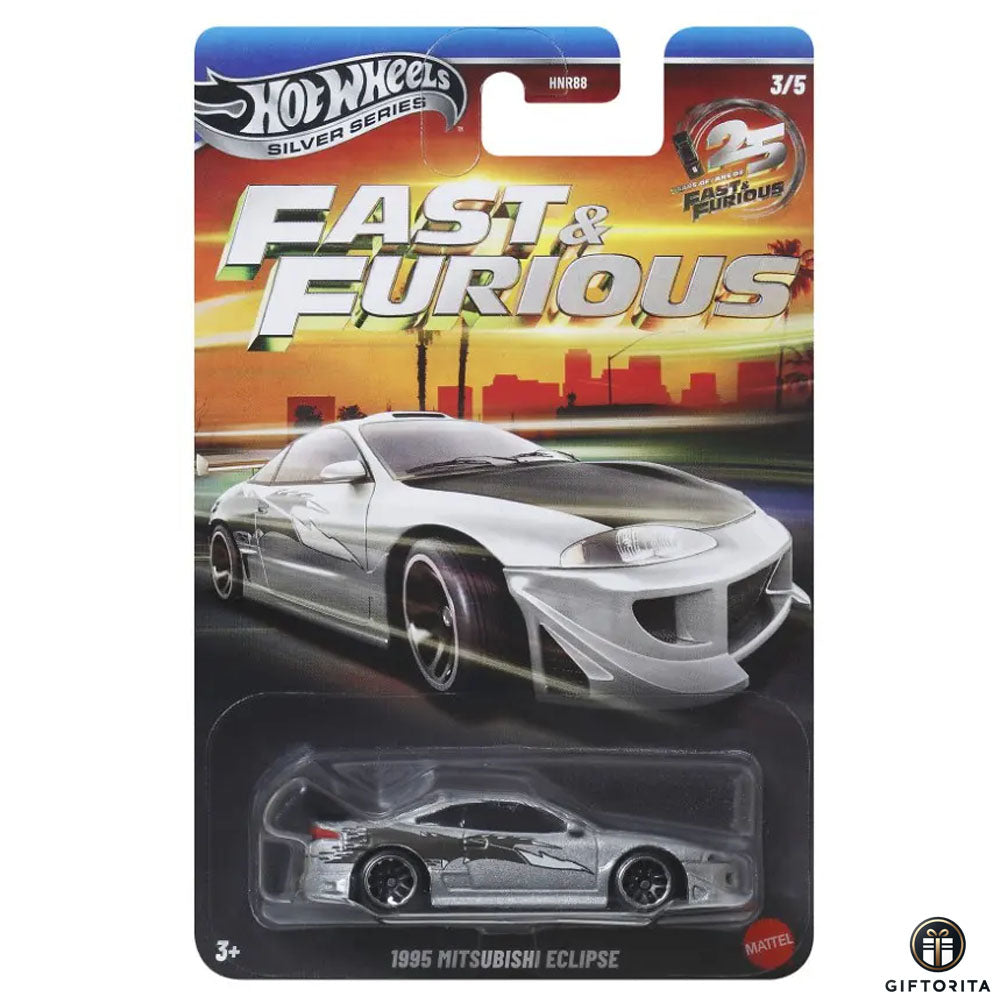 Hot Wheels Regular # Silver Series # F&F - 1995 Mitshubishi Eclipse - 3/5 - Silver