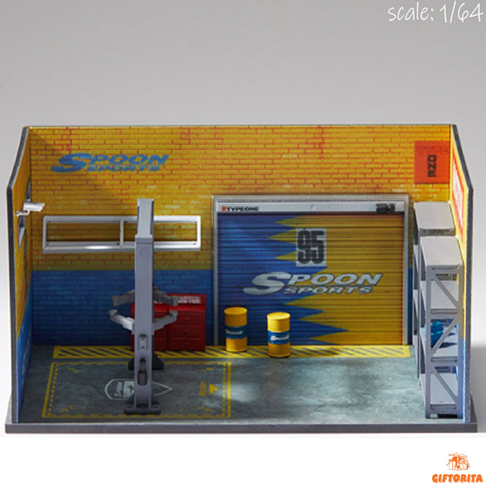 DIORAMA (P00120) - DIE CAST 1:64 # 95 SPOON SPORS – SPEED GARAGE