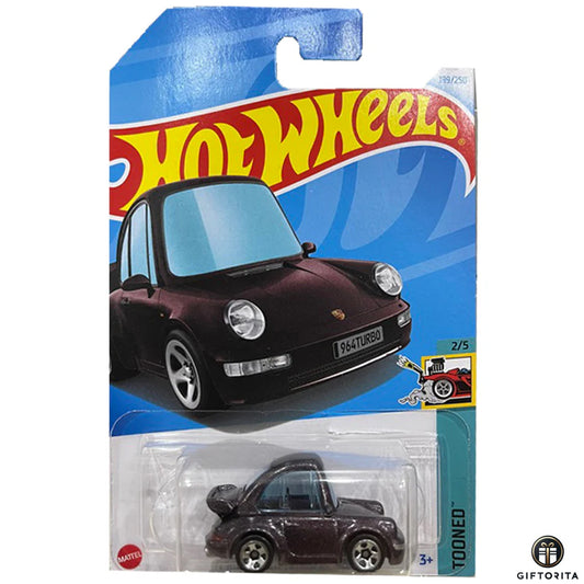 Hot Wheels Regular Porsche -  Porsche 911 Turbo 3.6 (964) Tooned First Edition 2023 - 5/5 & 234/250 – Black