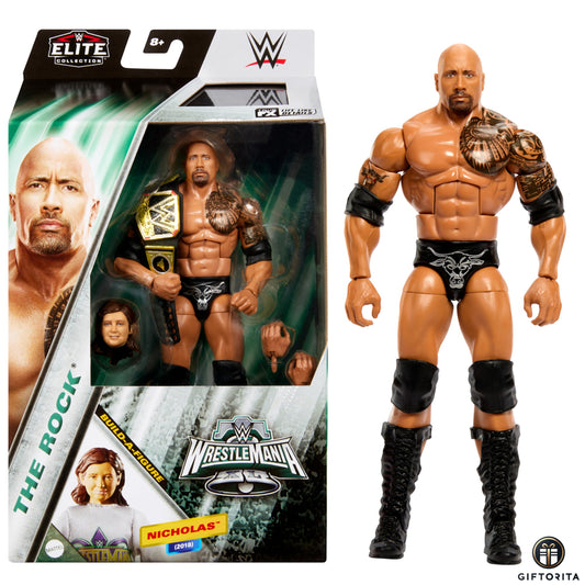 Action Figure # ELITE Collection - Wrestle Mania The Rock (P00917)
