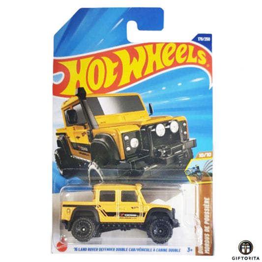 Hot Wheels Regular Land Rover - 15 Land Rover Defender Double Cab/Vehicule A Cabine Double - 10/10 & 179/250 - Yellow