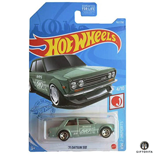 Hot Wheels Regular Datsun - 71 Datsun 510  – 4/10 & 162/250 - Green