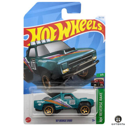 Hot Wheels Regular Dodge 2 – 87 Dodge D100 – 1/5 & 38/250 – Light Green