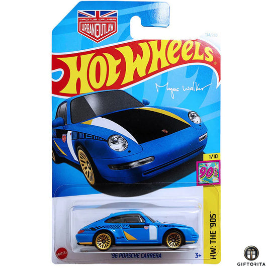 Hot Wheels Regular Porsche – 96 Porsche Carrera – 1/10 & 174/250 – Blue