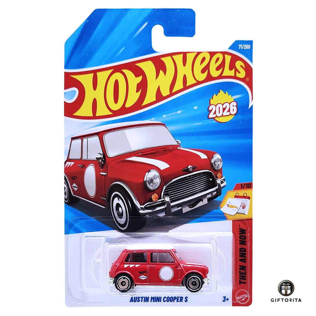 Hot Wheels Regular- Austin mini cooper`s- 1/10&71/250-Red