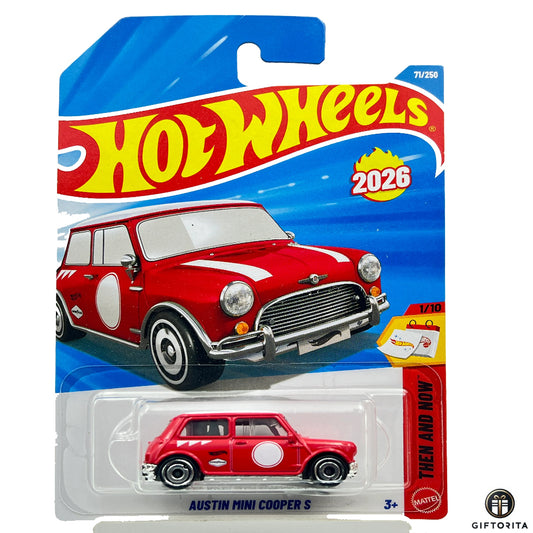 Hot Wheels Regular- Austin mini cooper`s- 1/10&71/250-Red